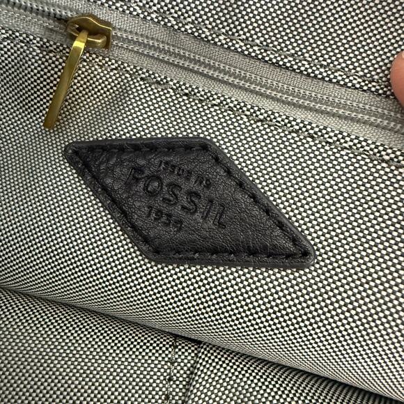 FOSSIL Megan Leather Backpack Black Cheetah RAWR Rare main image 4